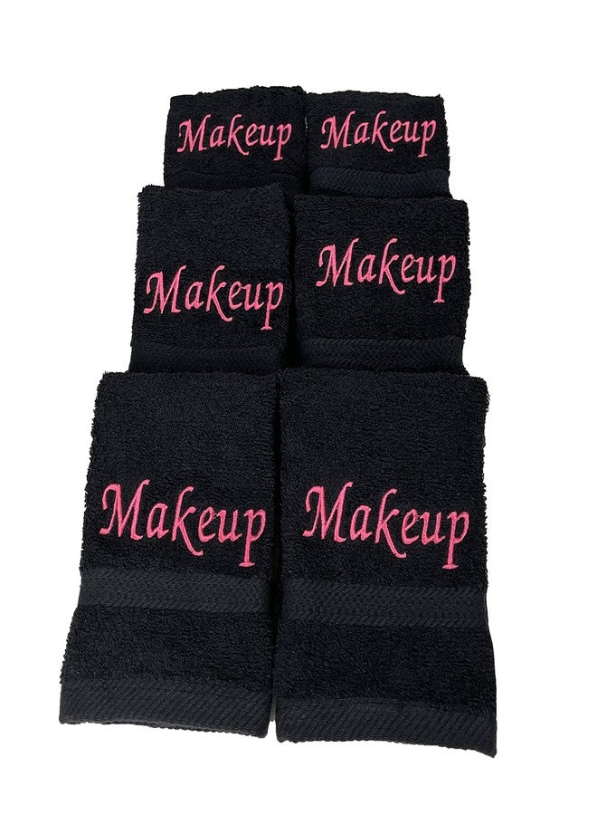 Liberty21 Makeup Remover Towels. Fingertip Face Reusable Washcloths. Embroidered, 100% Soft Cotton. Facial Cleansing. Pack of 6. - Image 4